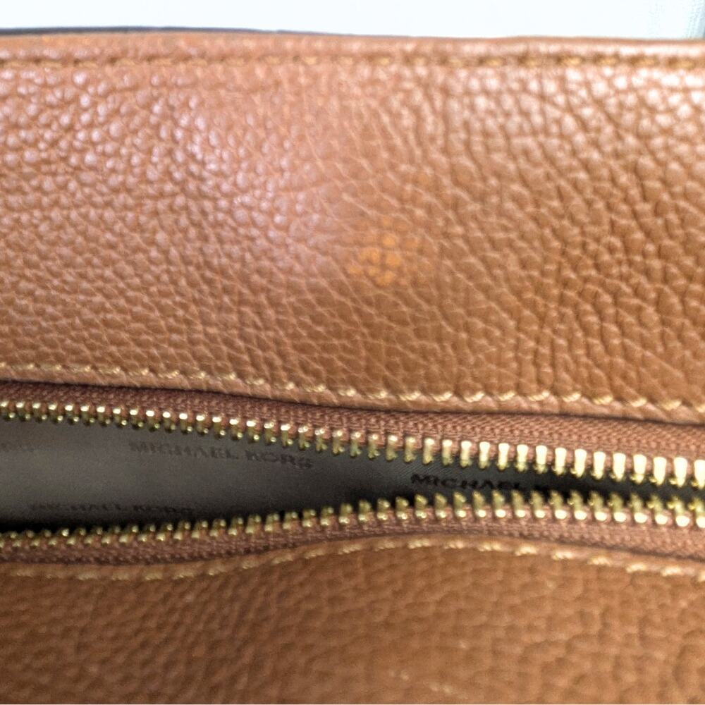 Michael Kors Tan Leather Tote with Gold Hardware - Picture 4 of 8